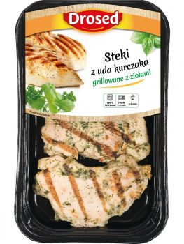 Grilled thigh steaks with herbs
