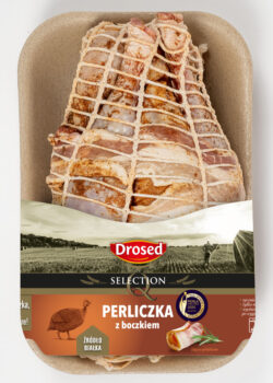 Perliczka z boczkiem, w przyprawach