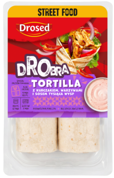 DRObra tortilla z kurczakiem, warzywami i sosem tysiąca wysp