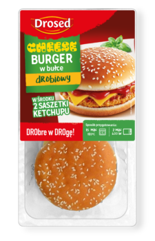 Cheeseburger drobiowy w bułce