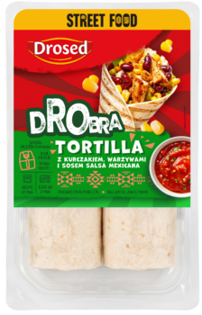 DRObra tortilla z kurczakiem, warzywami i sosem salsa mexicana